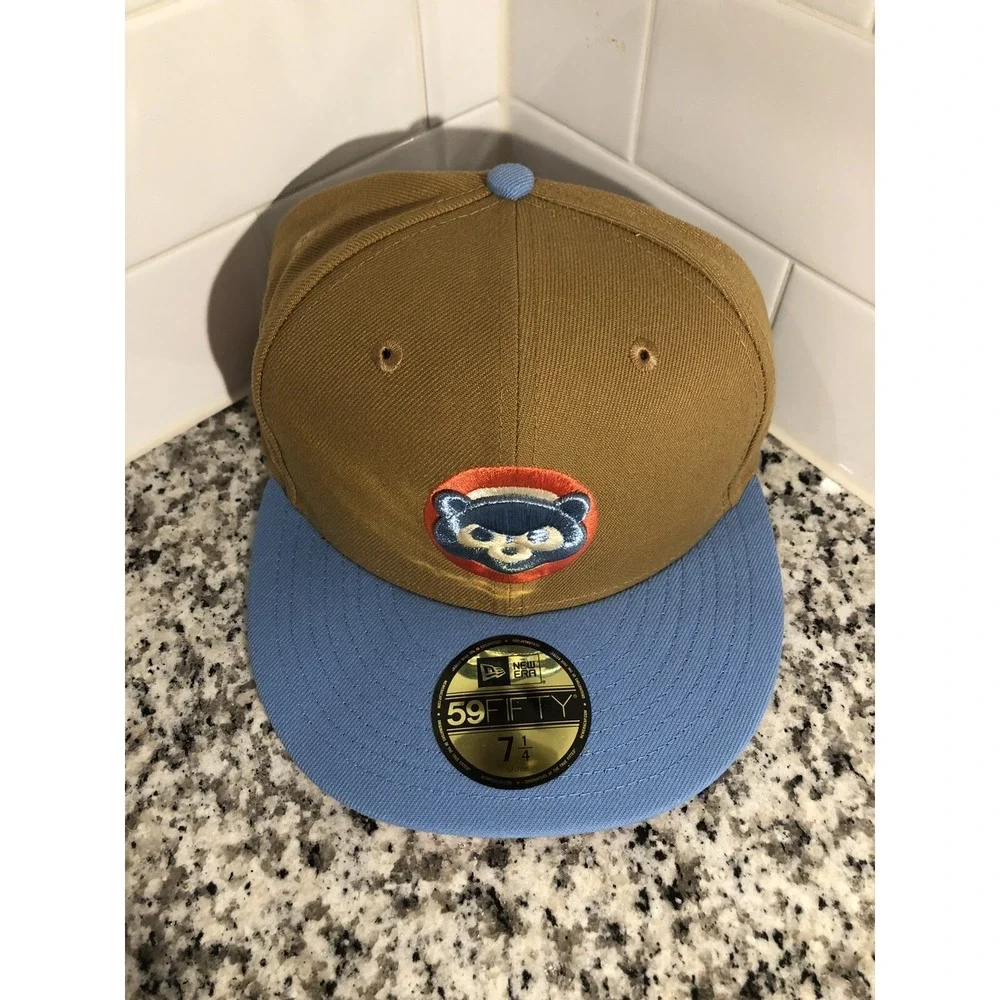 Chicago Cubs New Era 59FIFTY 1990 All Star Game Iced Wheat Fitted Hat Size 7 1/4